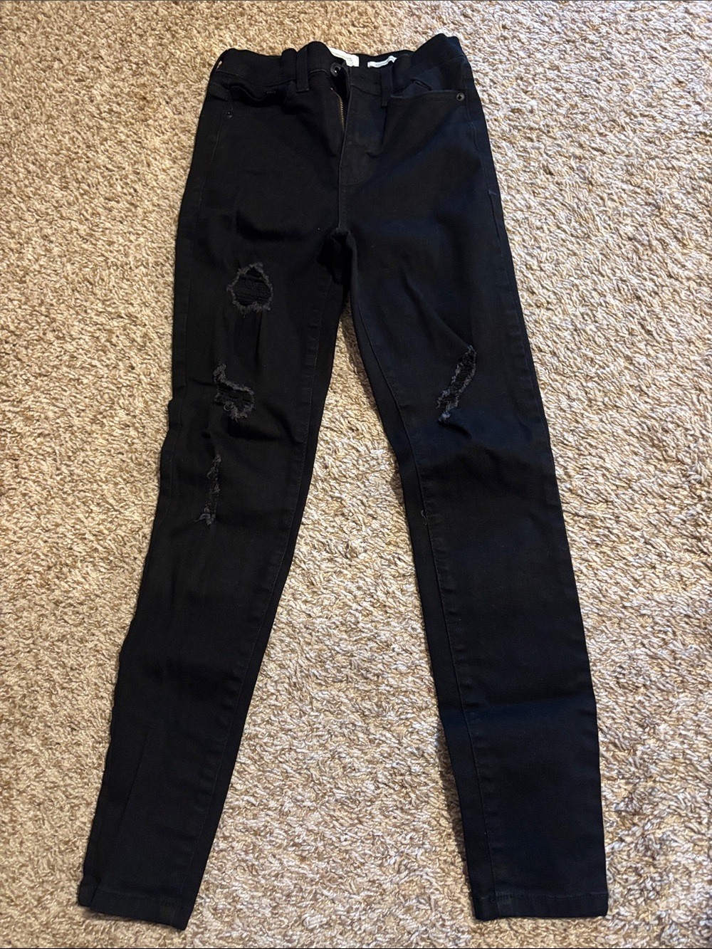Celebrity Pink Black Distressed Skinny Jeans
